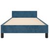 vidaXL Cadre de lit sans matelas bleu fonc&eacute; 90x200 cm velours