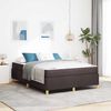 vidaXL Cadre de lit avec matelas Marron fonc&eacute; 140 x 190 cm tissu
