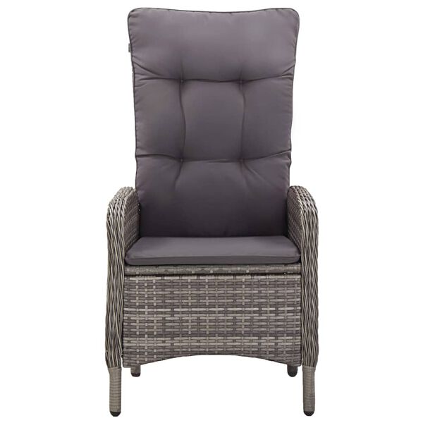 vidaXL Ensemble à manger de jardin 11 pcs résine tressée gris