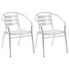 vidaXL Chaises empilables d'ext&eacute;rieur lot de 2 Aluminium