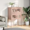 vidaXL Buffet haut rose 68x39x107 cm acier