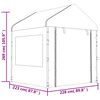 vidaXL Belv&eacute;d&egrave;re avec toit blanc 2,28x2,23x2,69 m poly&eacute;thyl&egrave;ne