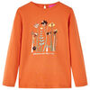 T-shirt enfants &agrave; manches longues orange br&ucirc;l&eacute; 128