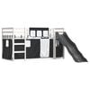 vidaXL Lit superpos&eacute; sans matelas avec toboggan blanc noir 90x190 cm