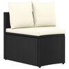 vidaXL Salon de jardin 7 pcs avec coussins R&eacute;sine tress&eacute;e Noir
