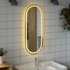 vidaXL Miroir de salle de bain &agrave; LED 90x40 cm ovale