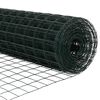 vidaXL Cl&ocirc;ture avec poteau Vert 1,6 x 10 m Acier et PVC