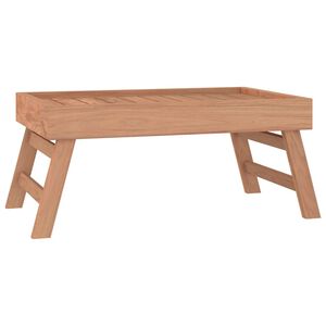 vidaXL Plateau pliable 55x35x25 cm Bois de teck massif