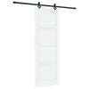 vidaXL Porte coulissante ORKDAL 83 x 232 cm Bois de pin massif Blanc