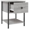 vidaXL Tables de chevet 2 pcs sonoma gris 34x35,5x45cm bois ing&eacute;nierie