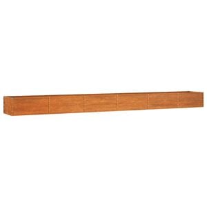 vidaXL Lit sur&eacute;lev&eacute; de jardin rouill&eacute; 600x80x45 cm acier corten