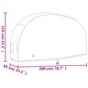 vidaXL Housse de v&eacute;lo noir 200x85x110 cm oxford 190T