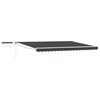 vidaXL Auvent r&eacute;tractable &eacute;lectrique Anthracite et blanc 5 x 3 m