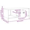 vidaXL Table basse blanc 101,5x50x43,5 cm acier lamin&eacute; &agrave; froid