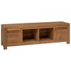 vidaXL Meuble TV 110 x 30 x 35 cm Naturel Bois de teck massif