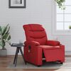 vidaXL Fauteuil de massage inclinable &eacute;lectrique rouge similicuir
