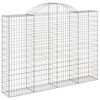 vidaXL Paniers à gabions arqués 10 pcs 200x30x140/160 cm Fer galvanisé