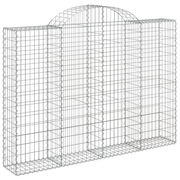 vidaXL Paniers à gabions arqués 10 pcs 200x30x140/160 cm Fer galvanisé