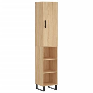 vidaXL Buffet haut Ch&ecirc;ne sonoma 34,5x34x180 cm Bois d'ing&eacute;nierie