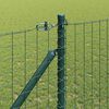 vidaXL Poteau de cl&ocirc;ture. 13 pcs Vert Acier