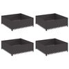 vidaXL Bordure de Pelouse 4 pc 100 x 100 x 35 cm Acier Noir