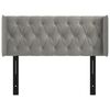 vidaXL T&ecirc;te de lit avec oreilles gris clair 103x16x78/88 cm velours