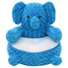vidaXL &eacute;l&eacute;phant en peluche Bleu