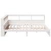 vidaXL Lit biblioth&egrave;que sans matelas blanc 140x190 cm bois pin massif