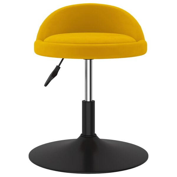 vidaXL Tabouret de massage Jaune moutarde Velours