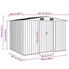 vidaXL Abri de stockage pour jardin Anthracite Acier 257x205x178 cm