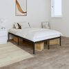 vidaXL Cadre de lit m&eacute;tal sans matelas noir 120x190 cm