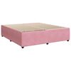 vidaXL Sommier &agrave; lattes de lit avec matelas Rose 180x200 cm Velours