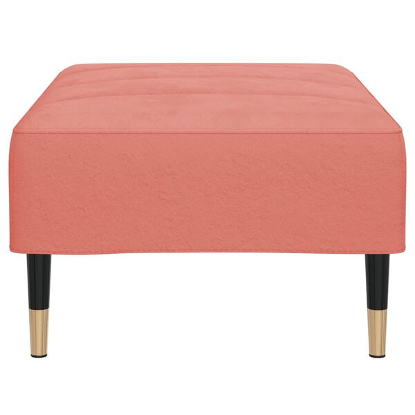 vidaXL Repose-pied Rose 78x56x32 cm Velours
