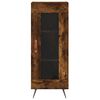 vidaXL Buffet haut Ch&ecirc;ne fum&eacute; 34,5x34x180 cm Bois d'ing&eacute;nierie