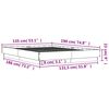 vidaXL Cadre de lit avec LED sans matelas ch&ecirc;ne sonoma 135x190 cm