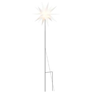 vidaXL Lumi&egrave;re de No&euml;l avec piquet LED pliable blanc 57 cm