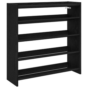 vidaXL &Eacute;tag&egrave;re &agrave; chaussures noir 80x25x81 cm bois d'ing&eacute;nierie
