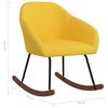 vidaXL Chaise &agrave; bascule Jaune Tissu