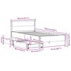 vidaXL Cadre de lit sans matelas 75x190 cm bois de pin massif