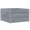 vidaXL Colliers de palette 3 pcs gris 100x100 cm bois de pin solide