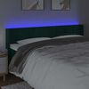 vidaXL T&ecirc;te de lit &agrave; LED Vert fonc&eacute; 183x16x78/88 cm Velours