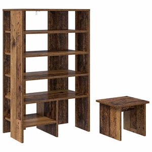 vidaXL Cabinet &agrave; chaussures 2 pc 62 x 35 x 100 cm Bois d'ing&eacute;nierie