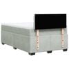 vidaXL Sommier &agrave; lattes de lit et matelas gris clair 120x190cm velours