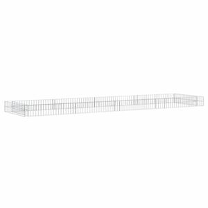vidaXL Lit sur&eacute;lev&eacute; &agrave; gabion Acier galvanis&eacute; 400x100x20 cm