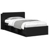 vidaXL Cadre de lit avec rangement Noir 75 x 190 cm Bois d'ing&eacute;nierie