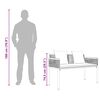vidaXL Banc ext&eacute;rieur Noir et blanc cr&egrave;me 117 x 54 x 74.5 cm polyrotin