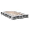 vidaXL Cadre de lit sans matelas gris béton 135x190 cm