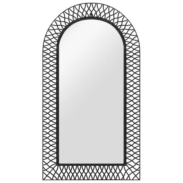 vidaXL Miroir mural de jardin 60 x 110 cm Noir