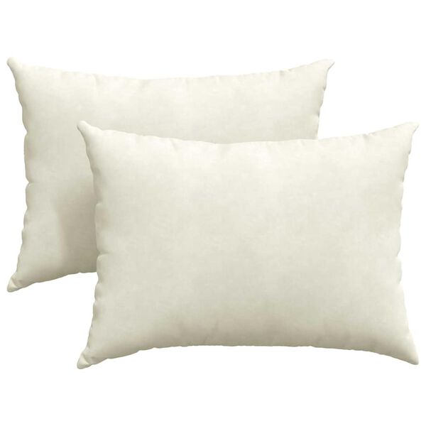 vidaXL Coussins de canap&eacute; 2 pcs Cr&egrave;me 70 x 50 cm