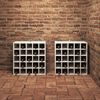 vidaXL &Eacute;tag&egrave;re &agrave; vin 2 pcs Blanc 56 x 25 x 56 cm Pin massif